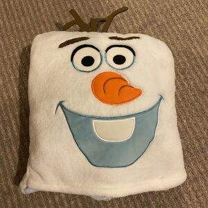 Disney frozen Olaf convertible Fleece Throw Blanket and pillow soft warm cozy